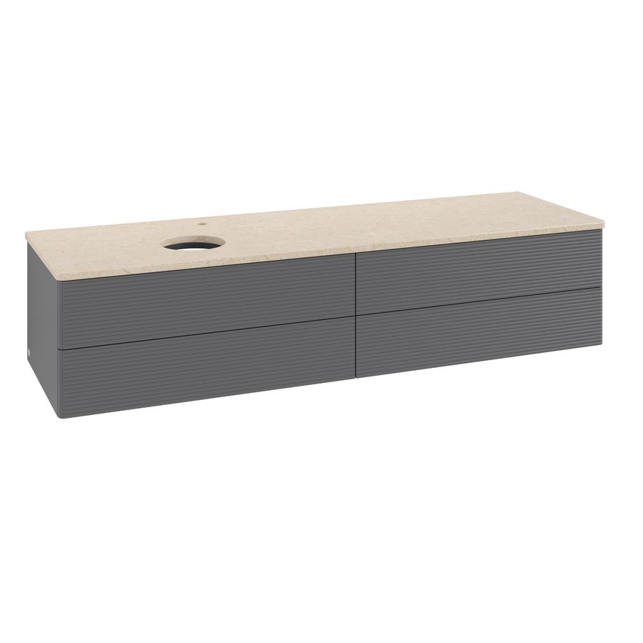 Wastafelonderkast Antao 1600x360x500mm Antr. Matt Lacquer K26153GK