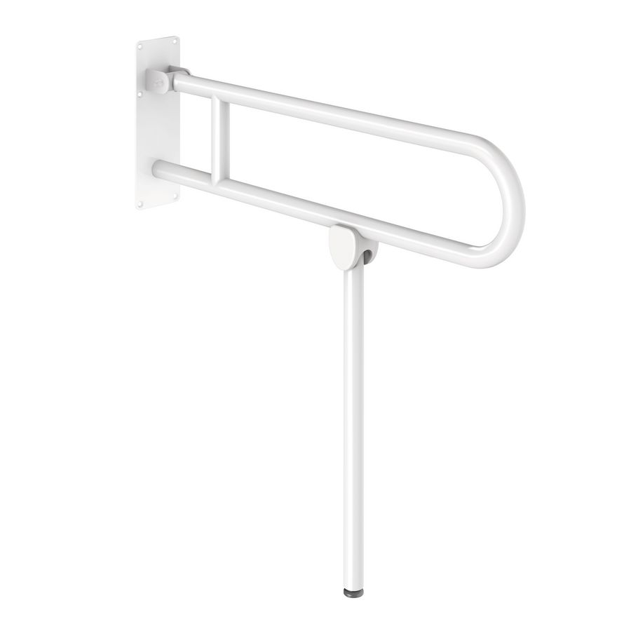 Opklapbare Basic greep met voet Ø32 L.900 wit epoxy