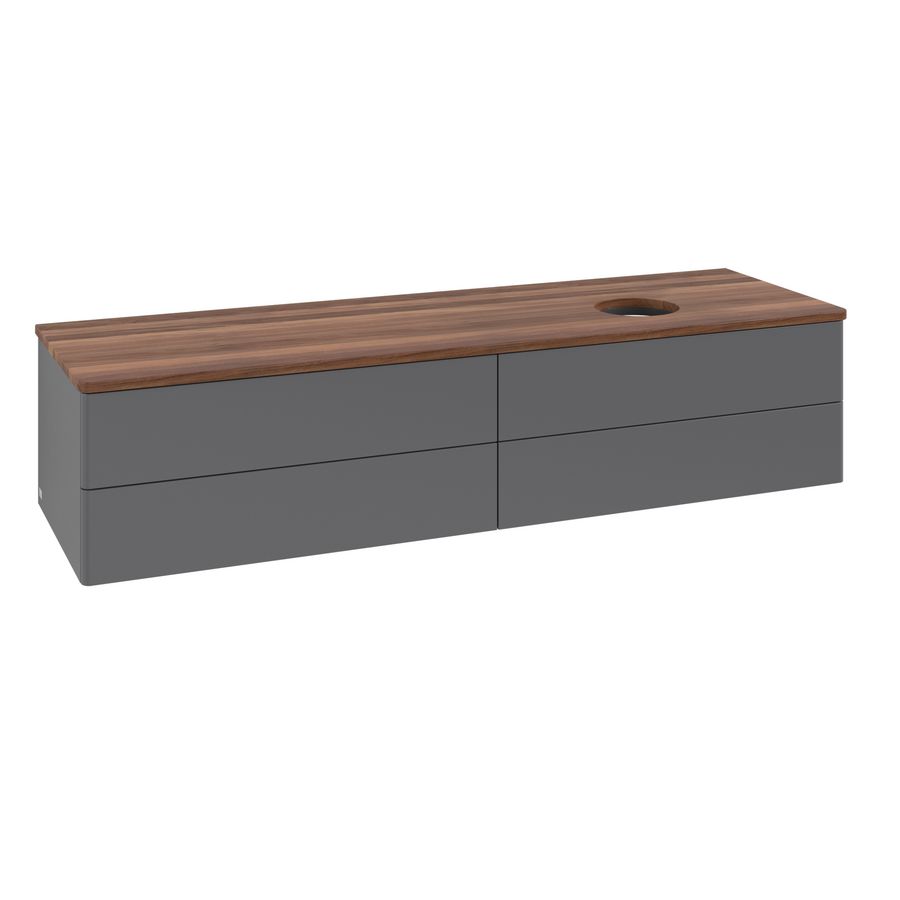 Wastafelonderkast Antao 1600x360x500mm Antr. Matt Lacquer K27012GK