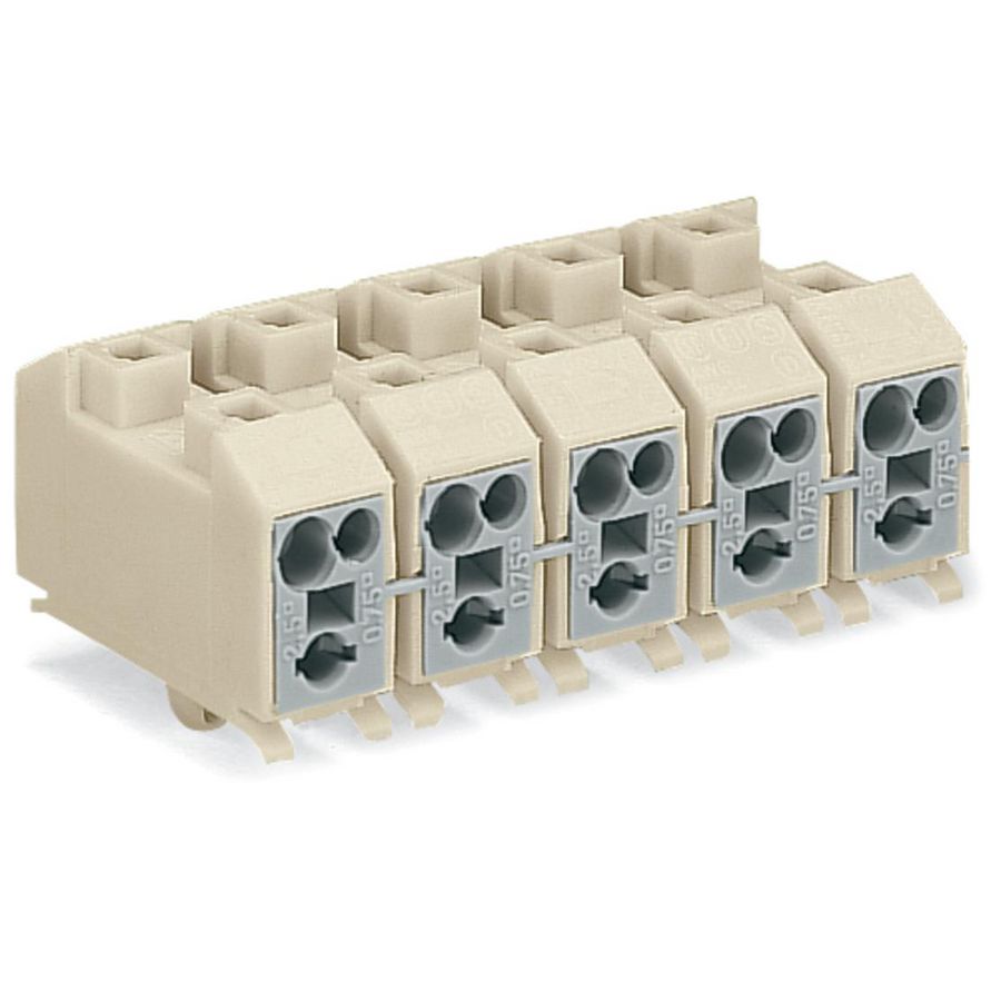 Netaansluitklem+ voetjes z.knop 272-681 VVE=1000