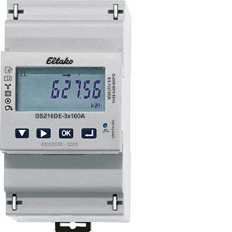 3-fase kWh meter voor max. 3x100A, DSZ16DE-3x100A MOD S0