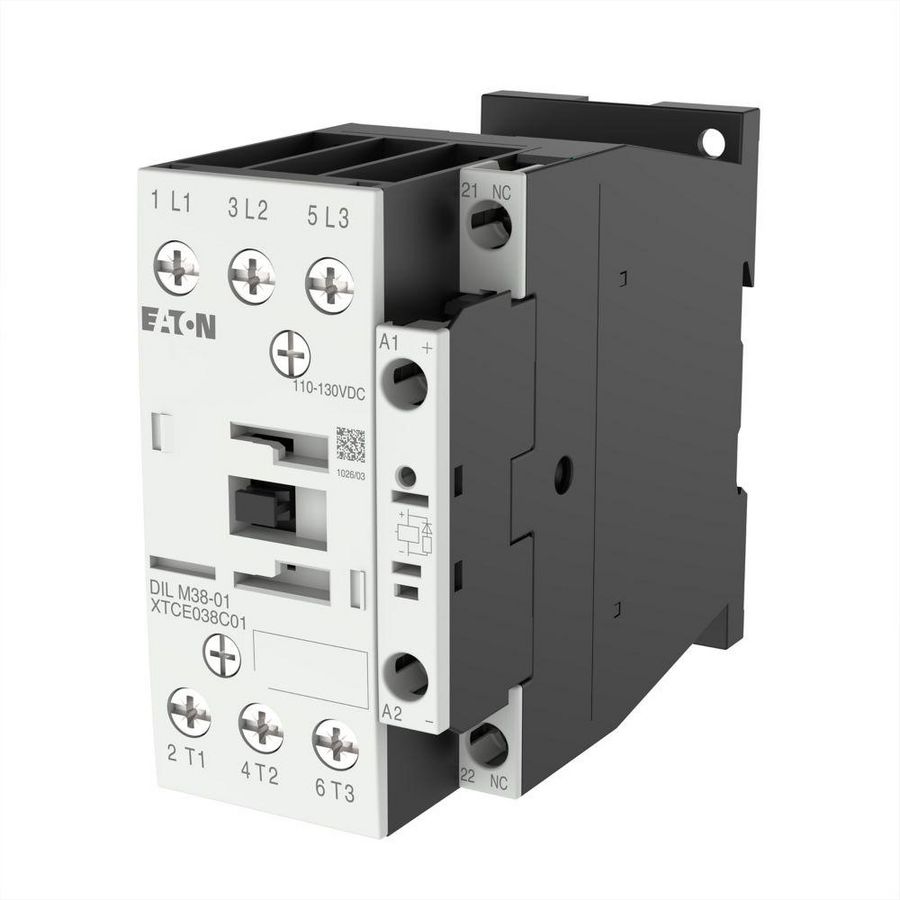 Magn.schakelaar DILM38-01(RDC130) (110-130VDC) 18,5kW 0m 1v