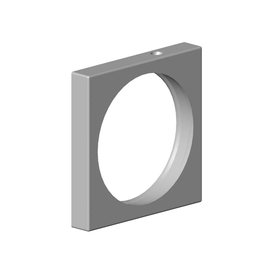 Rozet 60x60x9x50,4mm Champagne gebors. (22kt Goud)