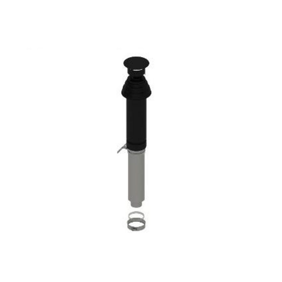 Dakdoorvoer RVS Ø150/100, BD580, zwart