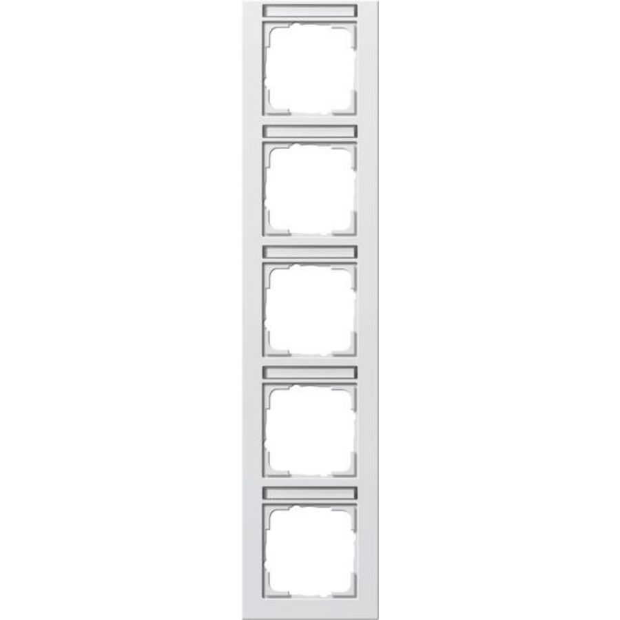 Afdekraam 5-voudig verticaal TK Gira E2 zuiver wit