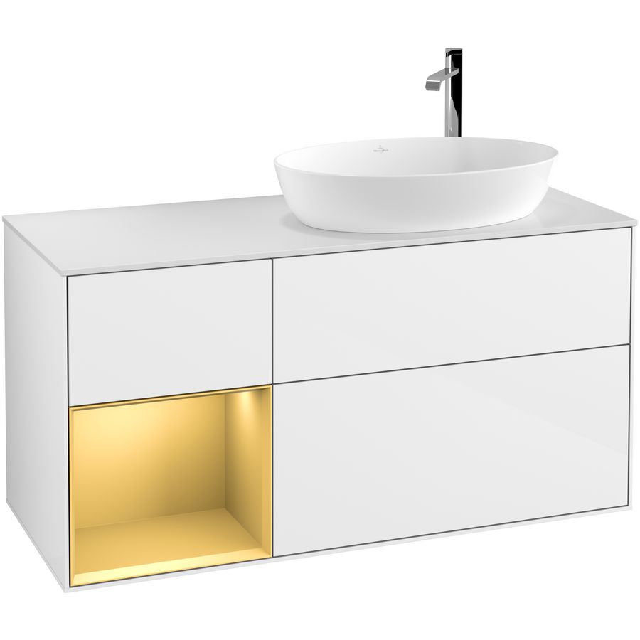 Wastafelonderkast Finion 1200x603x501mm G.White.L G921HFGF