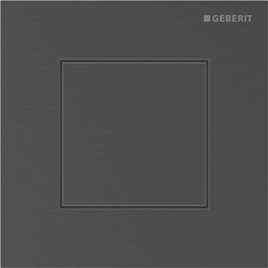 Urinoirsturing pneumatisch type 40 bedieningsplaat SQUARE:zwart chroom/geborsteld easy to-clean
