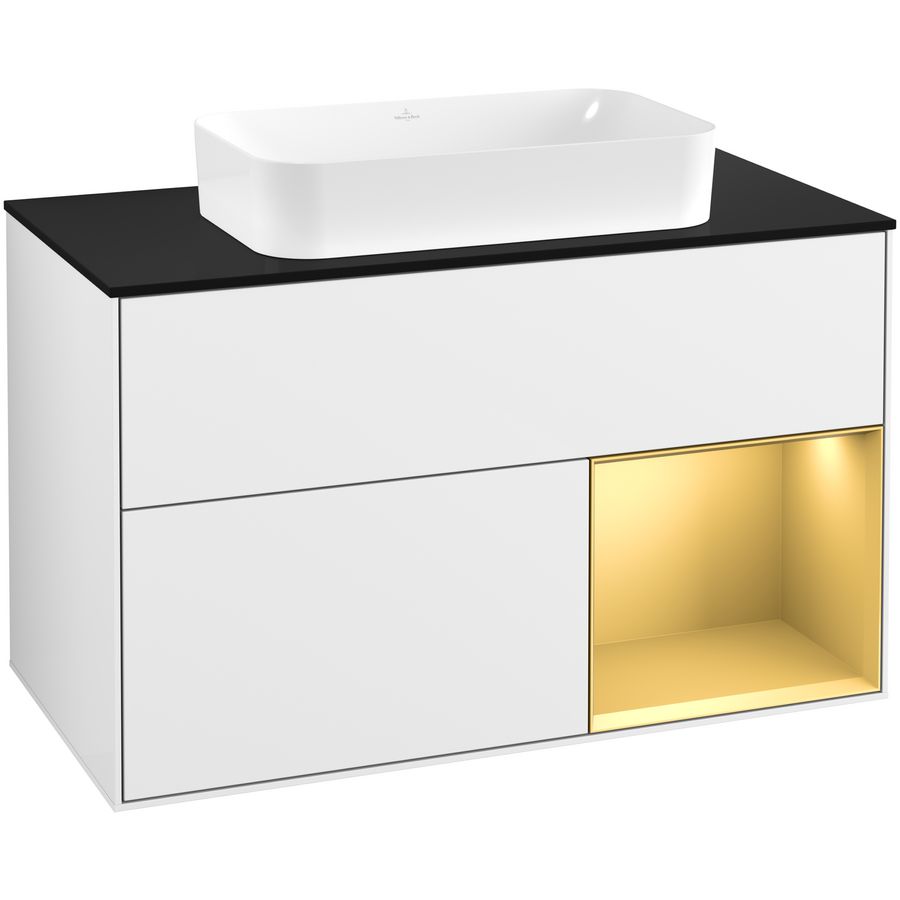 Wastafelonderkast Finion 1000x603x501mm G.White.L F662HFGF