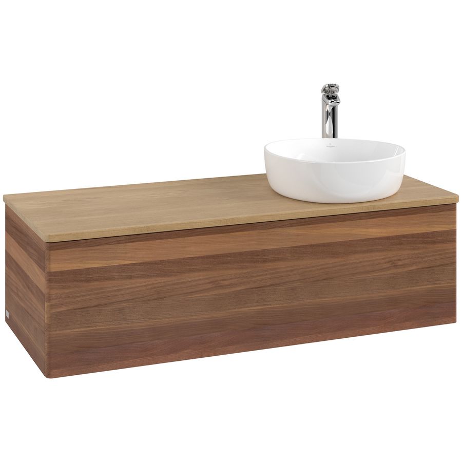 Wastafelonderkast Antao 1200x360x500mm Warm Walnut K34051HM