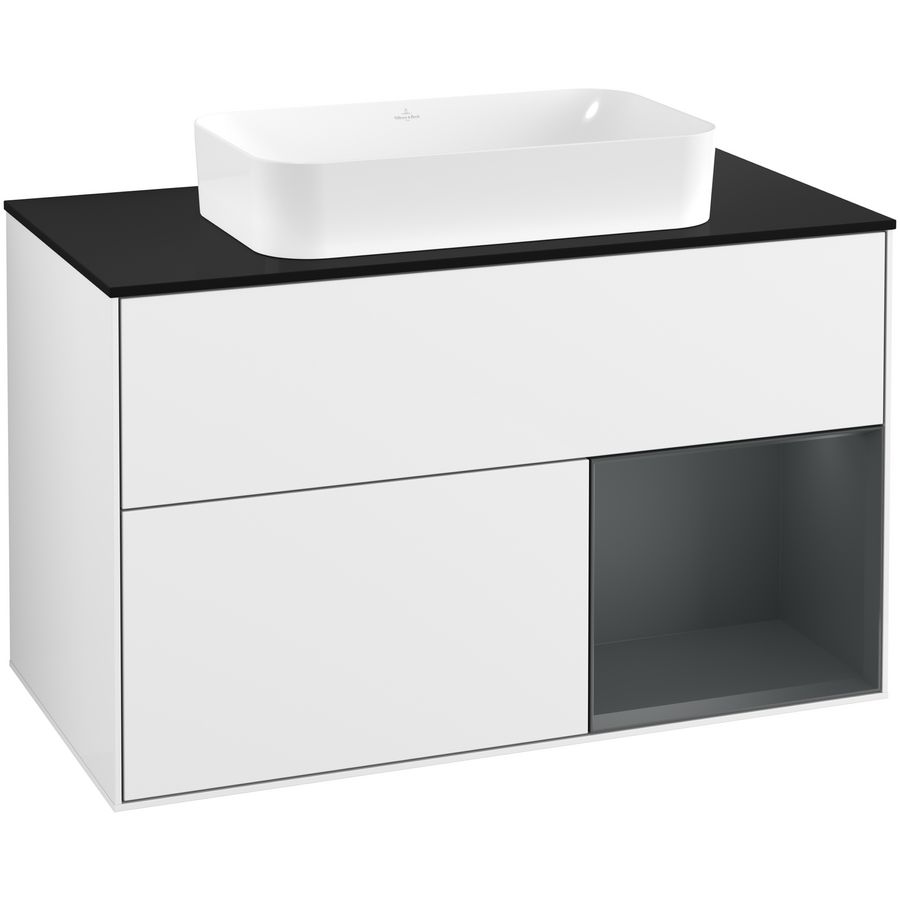 Wastafelonderkast Finion 1000x603x501mm G.White.L F662HGGF