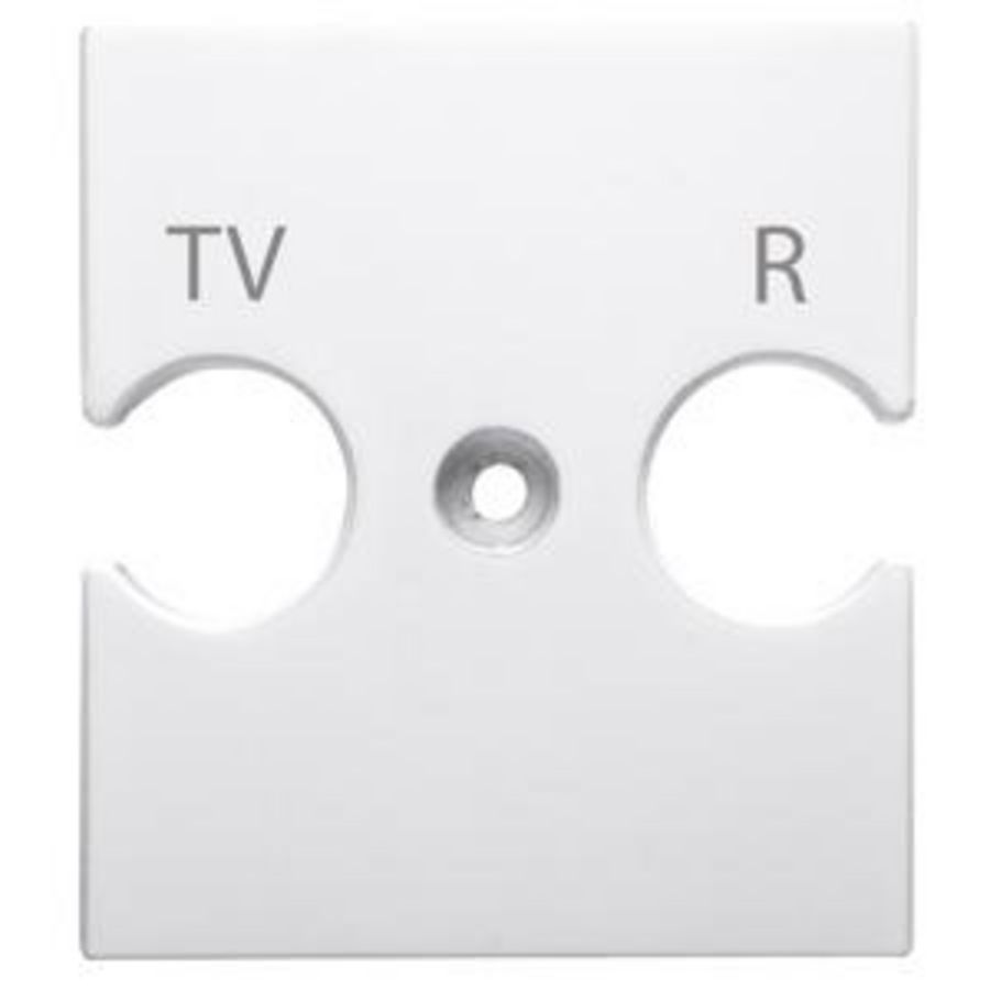 UNIVERSAL SUPPORT-COMBINED SOCKET OUTLET TV-R-SATIN WHIT
