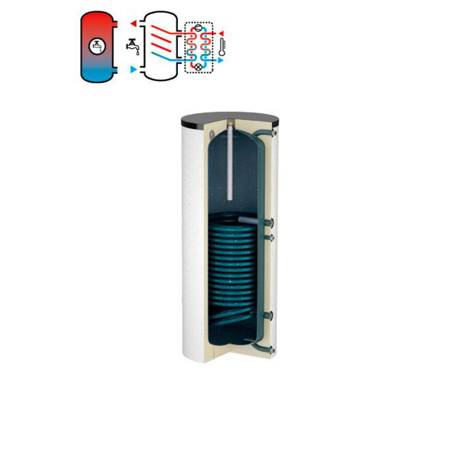 Boiler Duo HLS HR 300L incl. isolatie wit