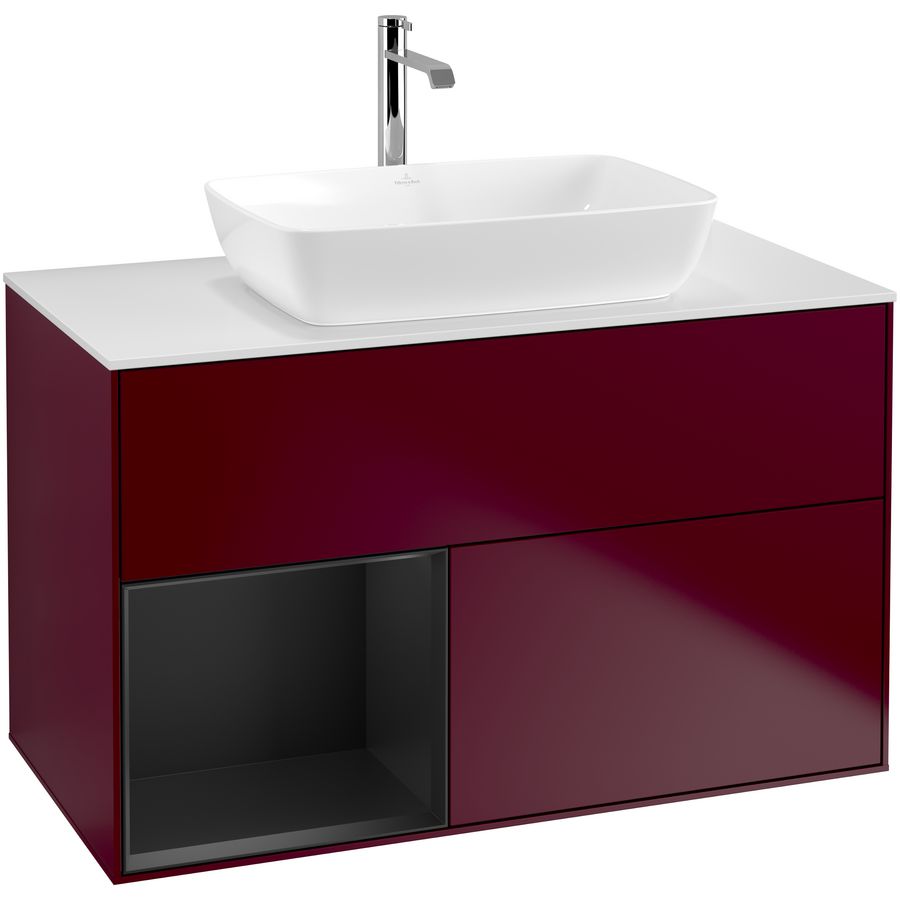Wastafelonderkast Finion 1000x603x501mm Peony Matt Lacquer G771PDHB