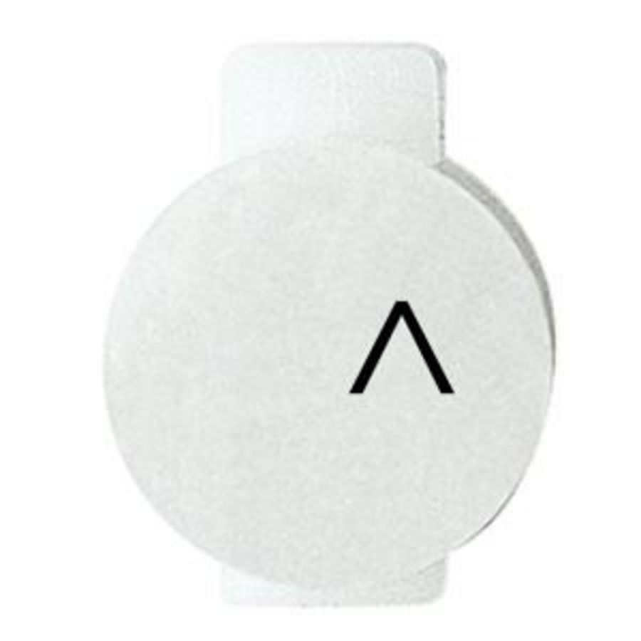 LENS+VERLICHT SYMBOOL VOOR BEDIENINGSAPPARATEN-OMHOOG VVE=20