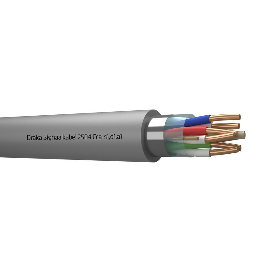 Haspel a 500m. signaal kabel afg Cca gy# 4x2x0,8mm 2504