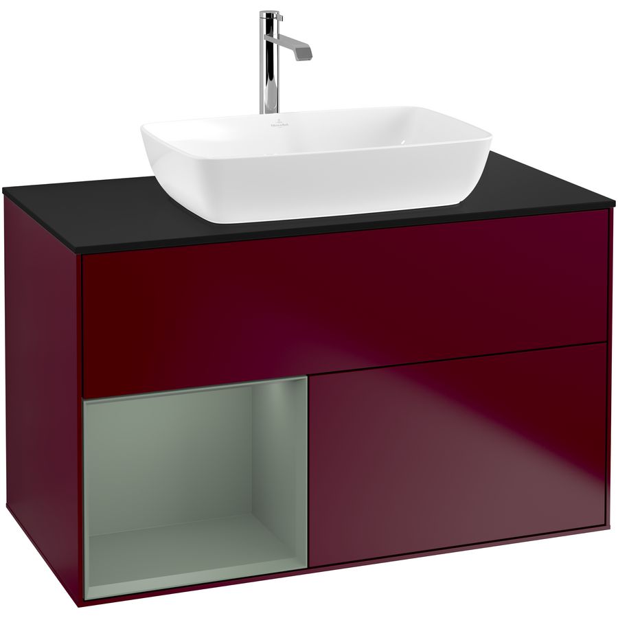 Wastafelonderkast Finion 1000x603x501mm Peony Matt Lacquer G772GMHB
