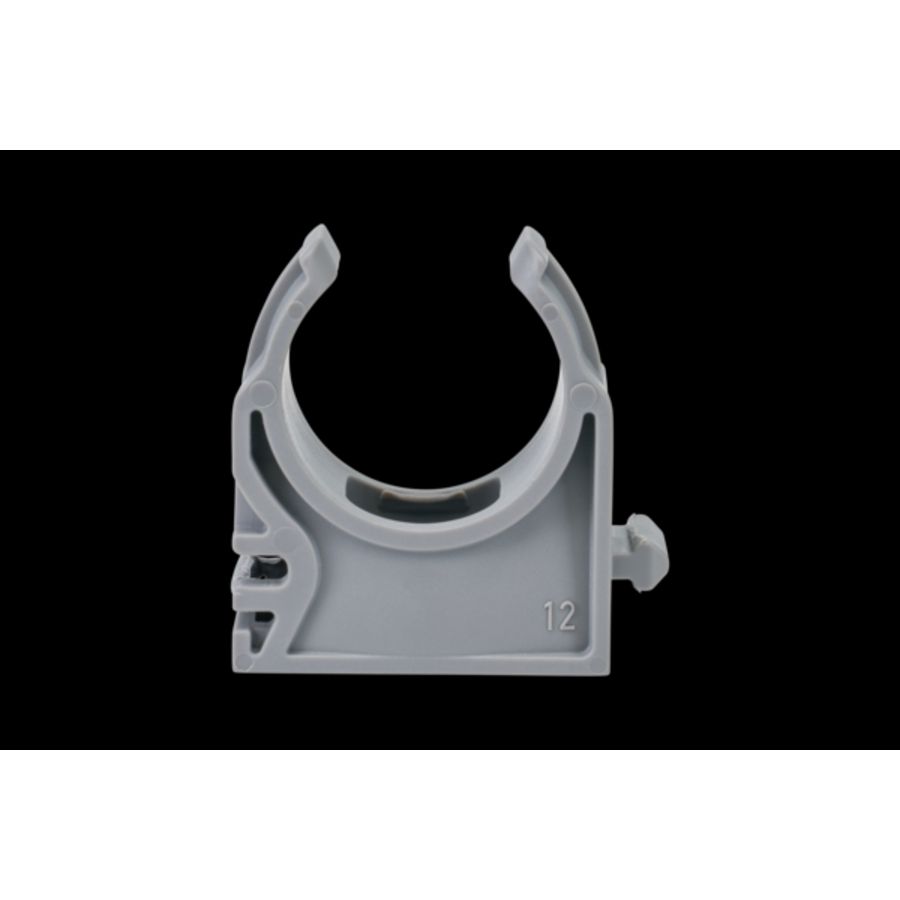 Opendrukzadel PP halogeenvrij 19mm gat 5mm donkergrijs VVE=150