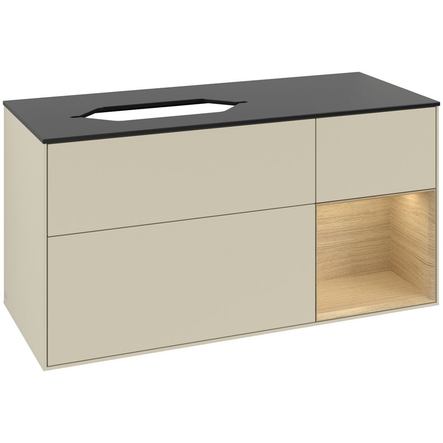 Wastafelonderkast Finion 1200x603x501mm S.Grey Matt Lacquer F692PCHJ