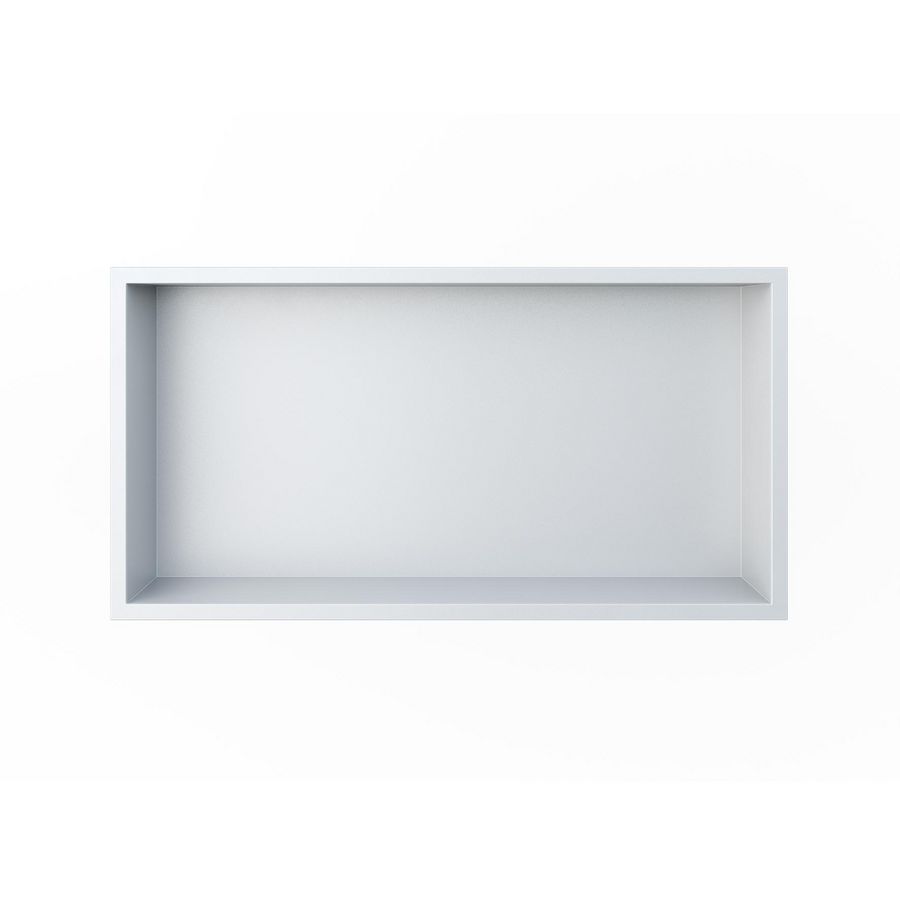 BASIC BOX inbouwnis 600x300x70mm rvs met flens wit