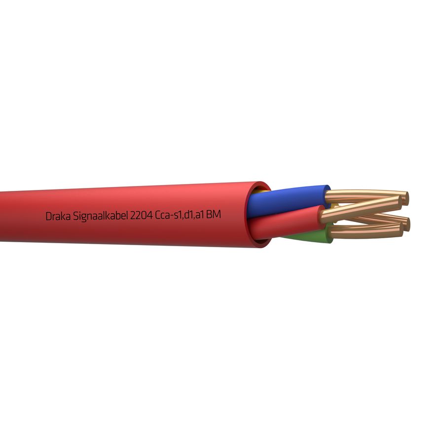 Haspel a 500m. signaal kabel Cca rd# 4x0,8mm 2204 BM
