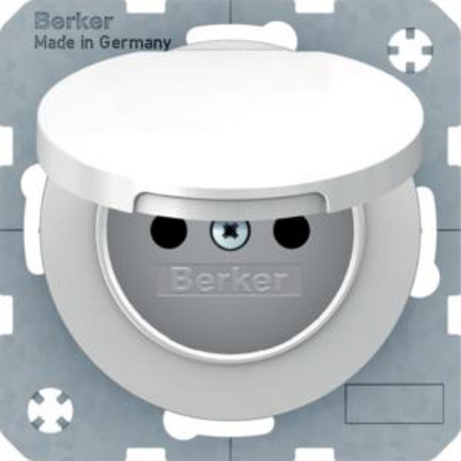 Wandcontactdoos penaarde deksel berker R.1/R.3/R.8 wit