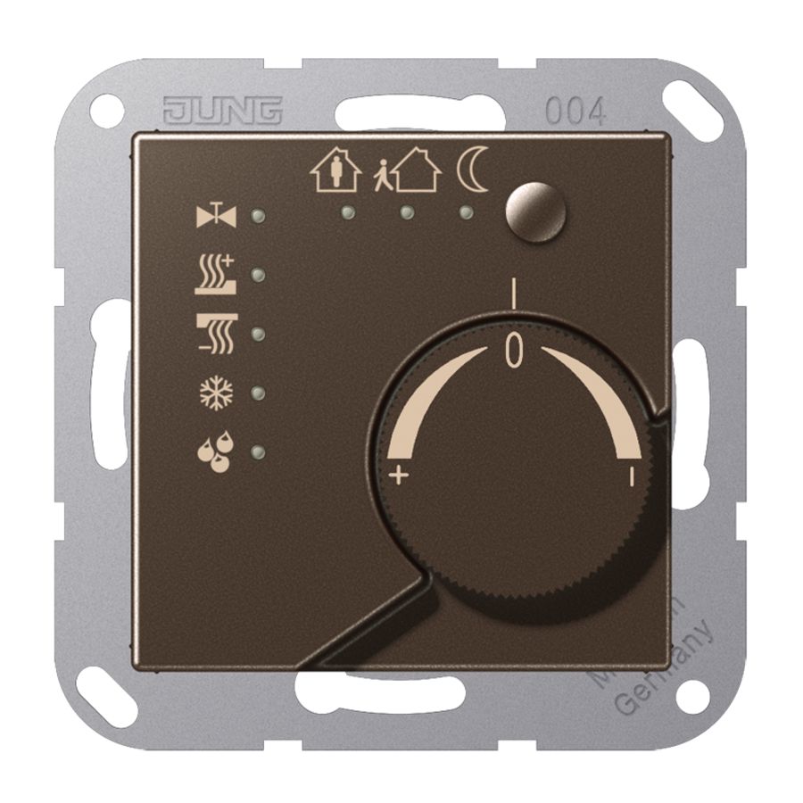 Ruimtethermostaat + 4 bin A500 mokka KNX