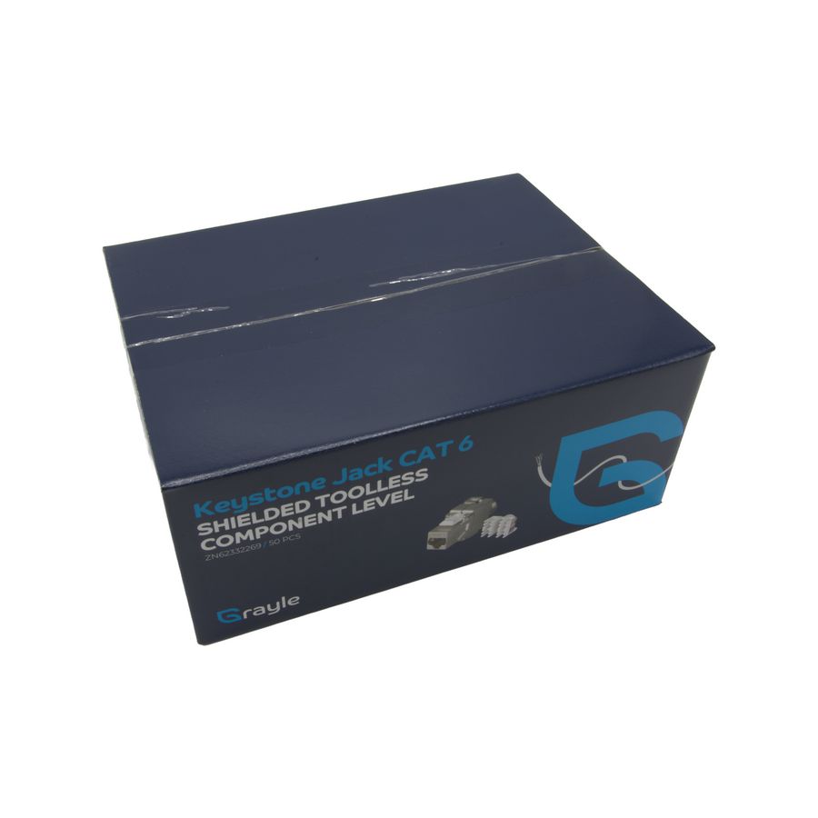 KSJ CAT6A "Short Width" Full-Sh 180gr Toolless. perfor