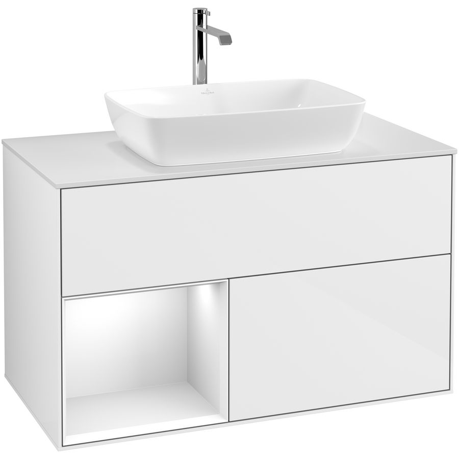 Wastafelonderkast Finion 1000x603x501mm G.White.L F771GFGF