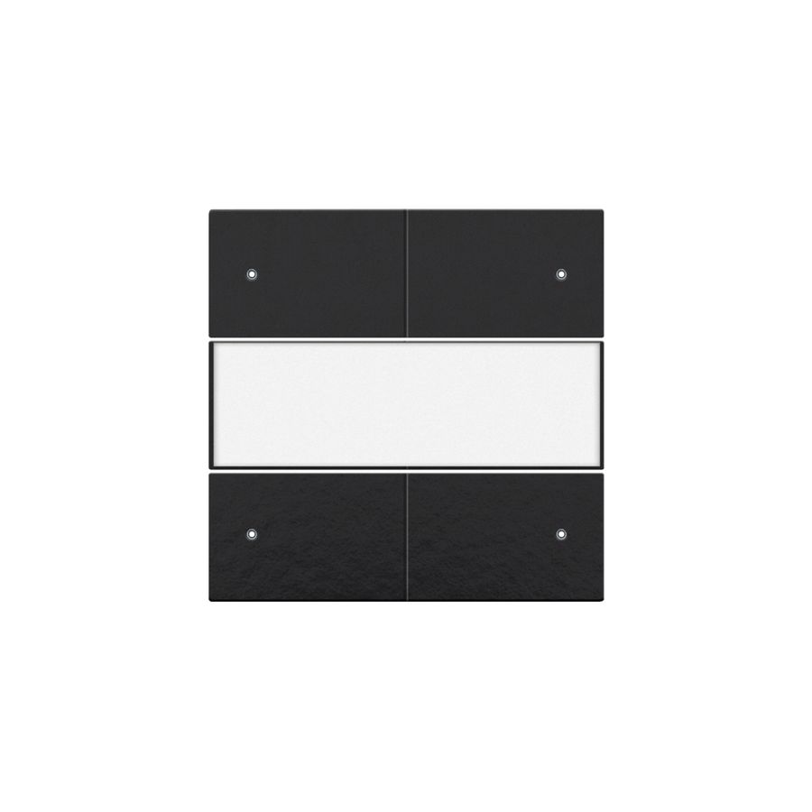 Afwerkingsset 4-voudige pot.vrij knop 24V Led/tekst pianobla
