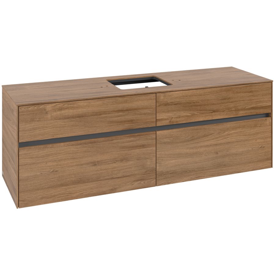 Wastafelonderkast Collaro 1600x548x500mm Oak.Kans C13400RH