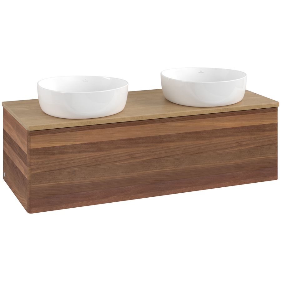 Wastafelonderkast Antao 1200x360x500mm Warm Walnut K35011HM