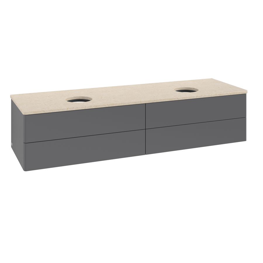 Wastafelonderkast Antao 1600x360x500mm Antr. Matt Lacquer K28013GK