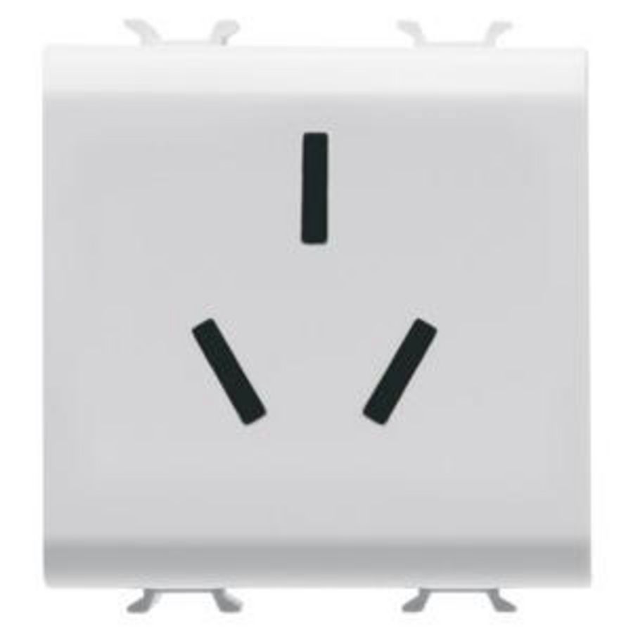 CHINESE STANDARD SOCKET- 250V ac-2P+E 16A-2 MODULE VVE=6