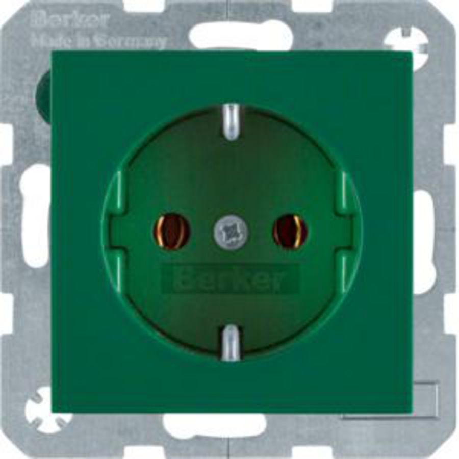 Wandcontactdoos RA steek berker S.1/B.3/B.7 groen glans