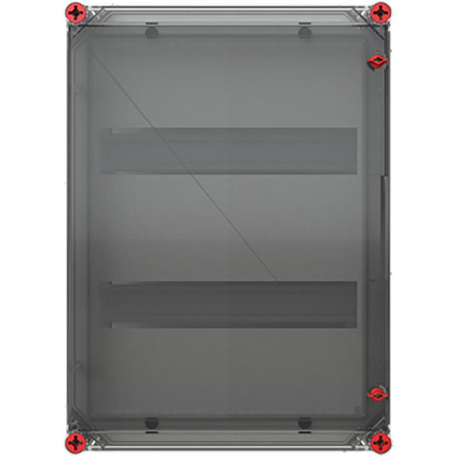 Lege kast met DIN rail 2 DIN rails 150mm