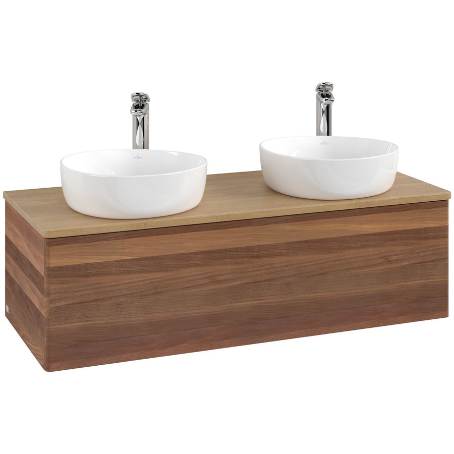 Wastafelonderkast Antao 1200x360x500mm Warm Walnut K35051HM
