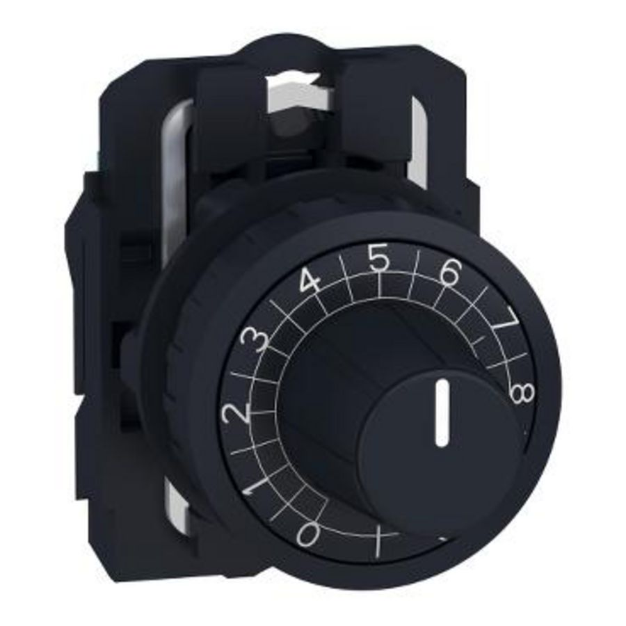 Kop 22mm + montagesteun potentiometer As 6,35mm Zwart