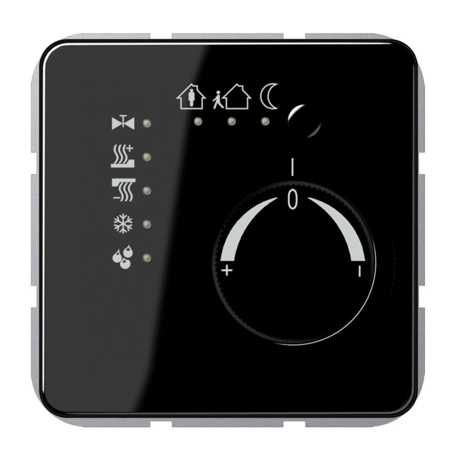 Ruimtethermostaat + 4 bin CD zwart KNX