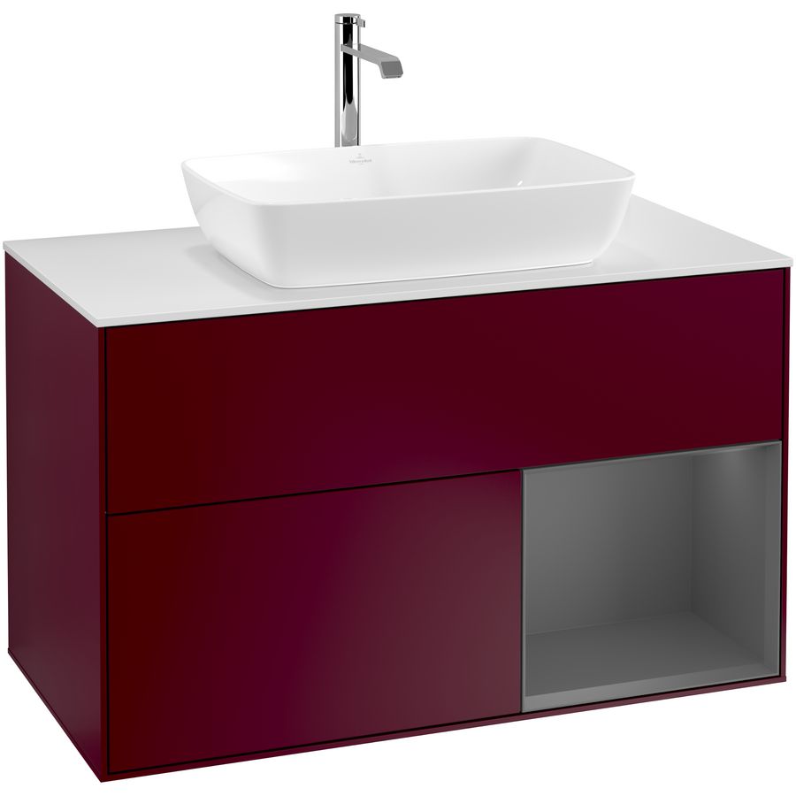 Wastafelonderkast Finion 1000x603x501mm Peony Matt Lacquer G781GKHB