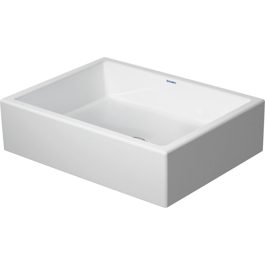 VERO AIR #235150 opzetwastafel 500mm wit zonder kraangat geslepen onderzijde