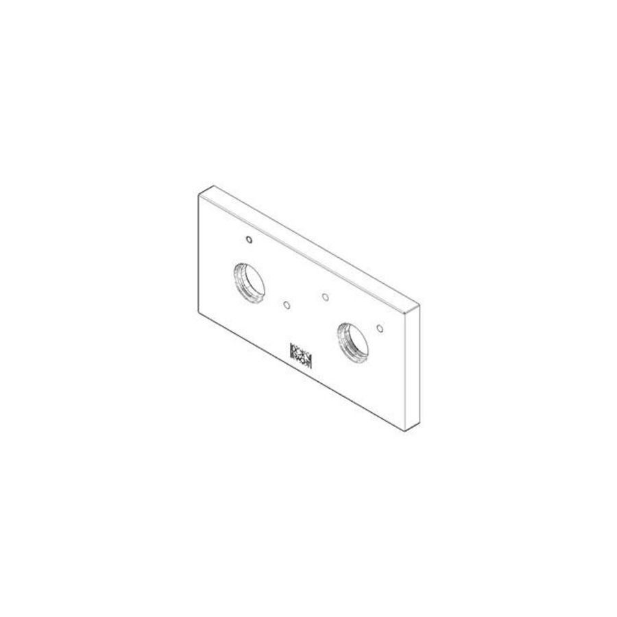 Rozet DB logo Warm-koud-markering 60x120x12,5mm chr