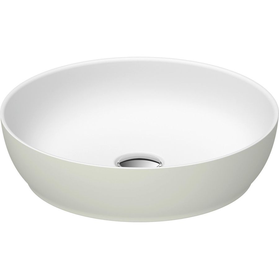 SIVIDA #266000 opzetwaskom buitenzijde lichtgroen mat binnenzijde wit mat 400mm