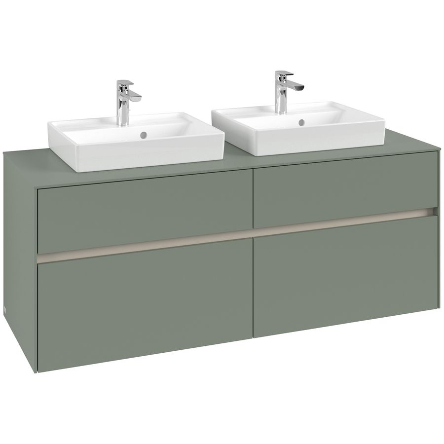 Wastafelonderkast Collaro 1400x548x500mm Soft Green C07600AF