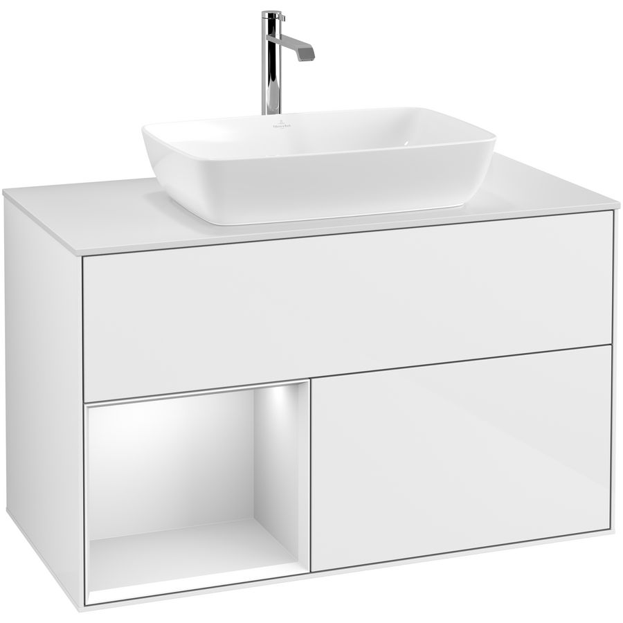 Wastafelonderkast Finion 1000x603x501mm G.White.L F771MTGF