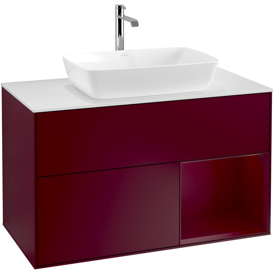 Wastafelonderkast Finion 1000x603x501mm Peony Matt Lacquer G781HBHB