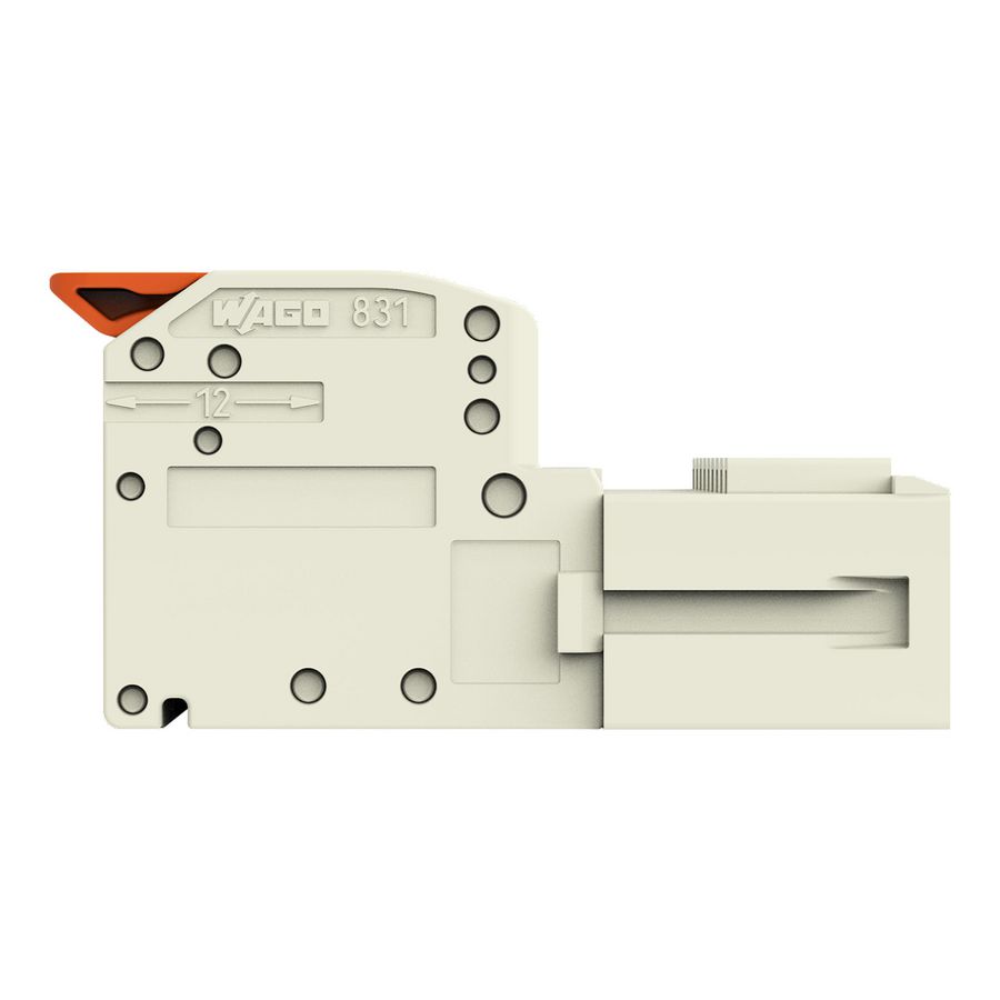 1-draads male steker Hendel Push-in CAGE CLAMP zwart VVE=12