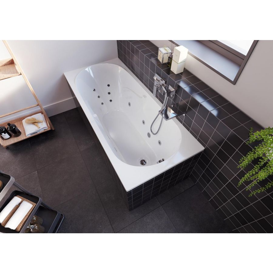 Whirlpool Future Rihopool 180x80cm systeem FLOW rechts hoogglans wit