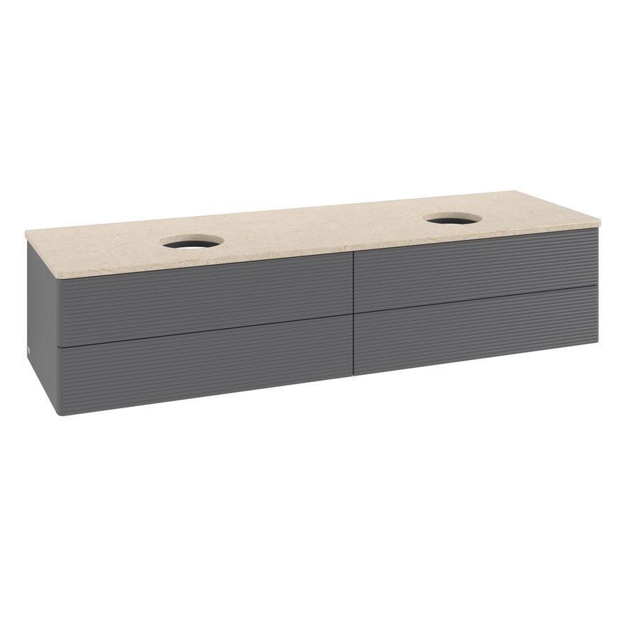 Wastafelonderkast Antao 1600x360x500mm Antr. Matt Lacquer K28113GK