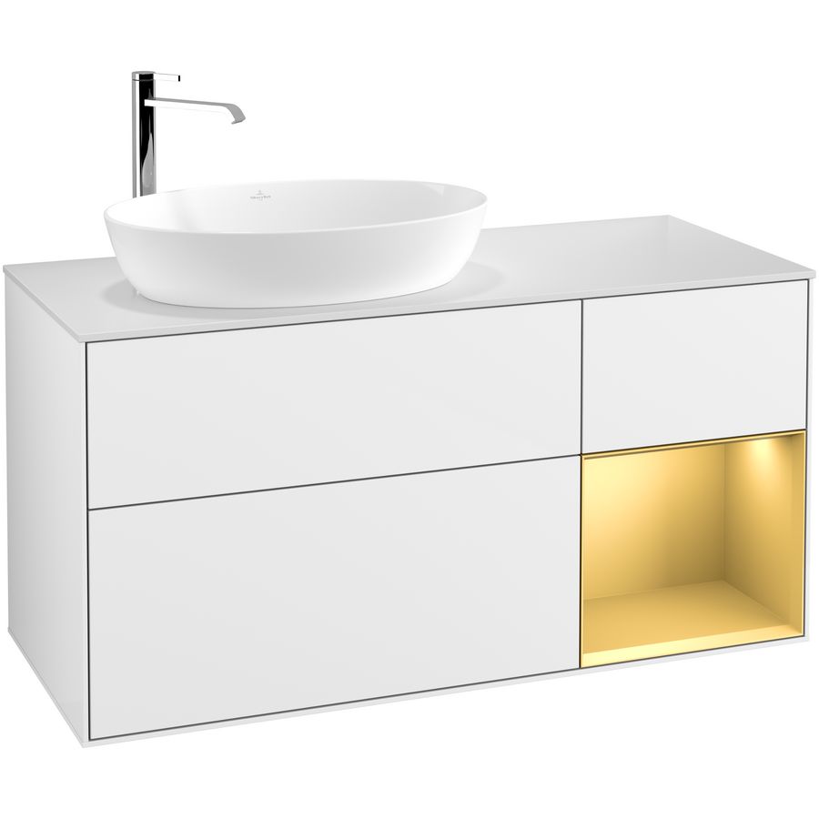 Wastafelonderkast Finion 1200x603x501mm G.White.L G931HFGF