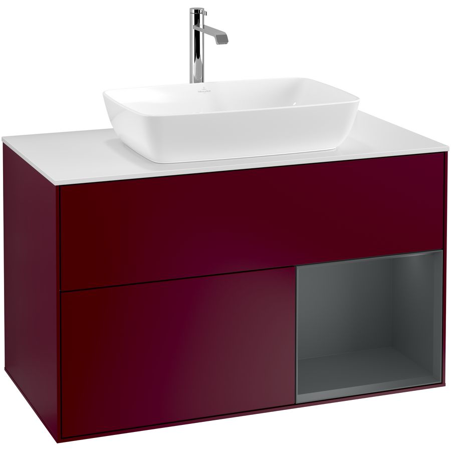 Wastafelonderkast Finion 1000x603x501mm Peony Matt Lacquer G781HGHB